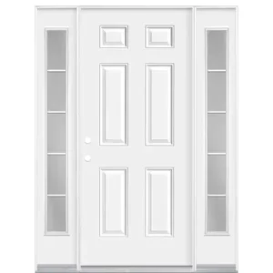 3/0 Exterior Door w/ No Glass, with 10 Inch Sidelights on each side